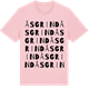 Pink Cotton t-shirt med Åsgrind ordlek t-shirt