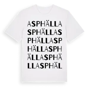 Asphäll ordlek t-shirt – ekologisk bomull t-shirt från Pinshirt