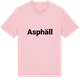 Pink Cotton t-shirt med Asphäll fetstil t-shirt