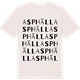 Vintage White t-shirt med Asphäll ordlek t-shirt