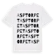 White t-shirt med Asptorpet ordlek t-shirt