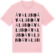 Pink Cotton t-shirt med Åvalund ordlek t-shirt
