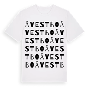 Åvestbo ordlek t-shirt – ekologisk bomull t-shirt från Pinshirt