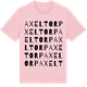 Pink Cotton t-shirt med Axeltorp ordlek t-shirt
