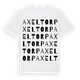 White t-shirt med Axeltorp ordlek t-shirt