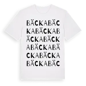Bäcka ordlek t-shirt – ekologisk bomull t-shirt från Pinshirt