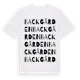 White t-shirt med Backgården ordlek t-shirt