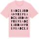 Pink Cotton t-shirt med Badelunda Myrby ordlek t-shirt