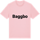 Pink Cotton t-shirt med Baggbo fetstil t-shirt