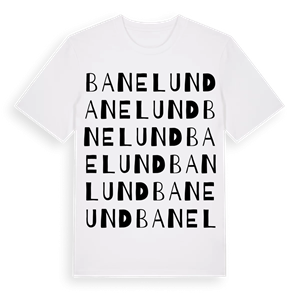 Banelund ordlek t-shirt – ekologisk bomull t-shirt från Pinshirt