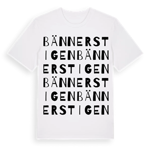 Bännerstigen ordlek t-shirt – ekologisk bomull t-shirt från Pinshirt
