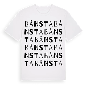 Bånsta ordlek t-shirt – ekologisk bomull t-shirt från Pinshirt