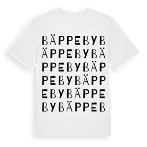 Bäppeby ordlek t-shirt – ekologisk bomull t-shirt från Pinshirt