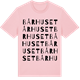 Pink Cotton t-shirt med Bårhuset ordlek t-shirt