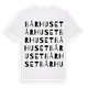 White t-shirt med Bårhuset ordlek t-shirt