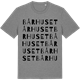 Mid Heather Gray t-shirt med Bårhuset ordlek t-shirt