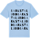 Blue Soul t-shirt med Barkstalund ordlek t-shirt