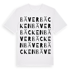 Bäverbäcken ordlek t-shirt – ekologisk bomull t-shirt från Pinshirt