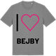 Mid Heather Gray t-shirt med Jag älskar Bejby t-shirt stort tryck