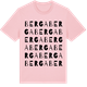 Pink Cotton t-shirt med Berga ordlek t-shirt