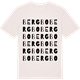 Vintage White t-shirt med Bergbo ordlek t-shirt