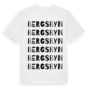 Bergsbyn ordlek t-shirt – ekologisk bomull t-shirt från Pinshirt