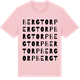Pink Cotton t-shirt med Bergtorp ordlek t-shirt