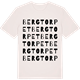 Vintage White t-shirt med Bergtorpet ordlek t-shirt