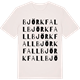 Vintage White t-shirt med Björkfall ordlek t-shirt
