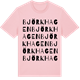 Pink Cotton t-shirt med Björkhagen ordlek t-shirt