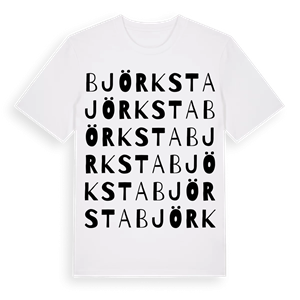 Björksta ordlek t-shirt – ekologisk bomull t-shirt från Pinshirt