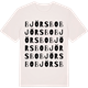 Vintage White t-shirt med Björsbo ordlek t-shirt
