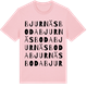 Pink Cotton t-shirt med Bjurnäsboda ordlek t-shirt
