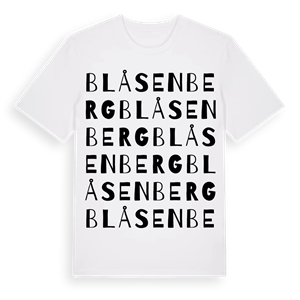 Blåsenberg ordlek t-shirt – ekologisk bomull t-shirt från Pinshirt