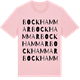 Pink Cotton t-shirt med Bockhammar ordlek t-shirt