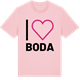 Pink Cotton t-shirt med Jag älskar Boda t-shirt stort tryck