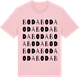 Pink Cotton t-shirt med Boda ordlek t-shirt