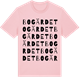 Pink Cotton t-shirt med Bogärdet ordlek t-shirt