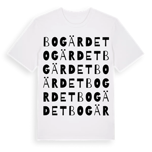 Bogärdet ordlek t-shirt – ekologisk bomull t-shirt från Pinshirt