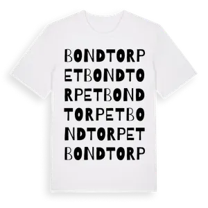Bondtorpet ordlek t-shirt – ekologisk bomull t-shirt från Pinshirt