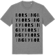 Mid Heather Gray t-shirt med Borsingby ordlek t-shirt