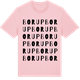 Pink Cotton t-shirt med Borup ordlek t-shirt