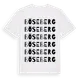 White t-shirt med Böseberg ordlek t-shirt