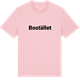 Pink Cotton t-shirt med Bostället fetstil t-shirt