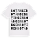 White t-shirt med Botängen ordlek t-shirt