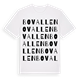 White t-shirt med Bovallen ordlek t-shirt