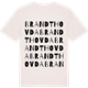 Vintage White t-shirt med Brandthovda ordlek t-shirt