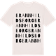 Vintage White t-shirt med Brannhildsborg ordlek t-shirt
