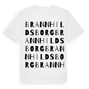 Brannhildsborg ordlek t-shirt – ekologisk bomull t-shirt från Pinshirt