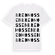 White t-shirt med Bredmossen ordlek t-shirt